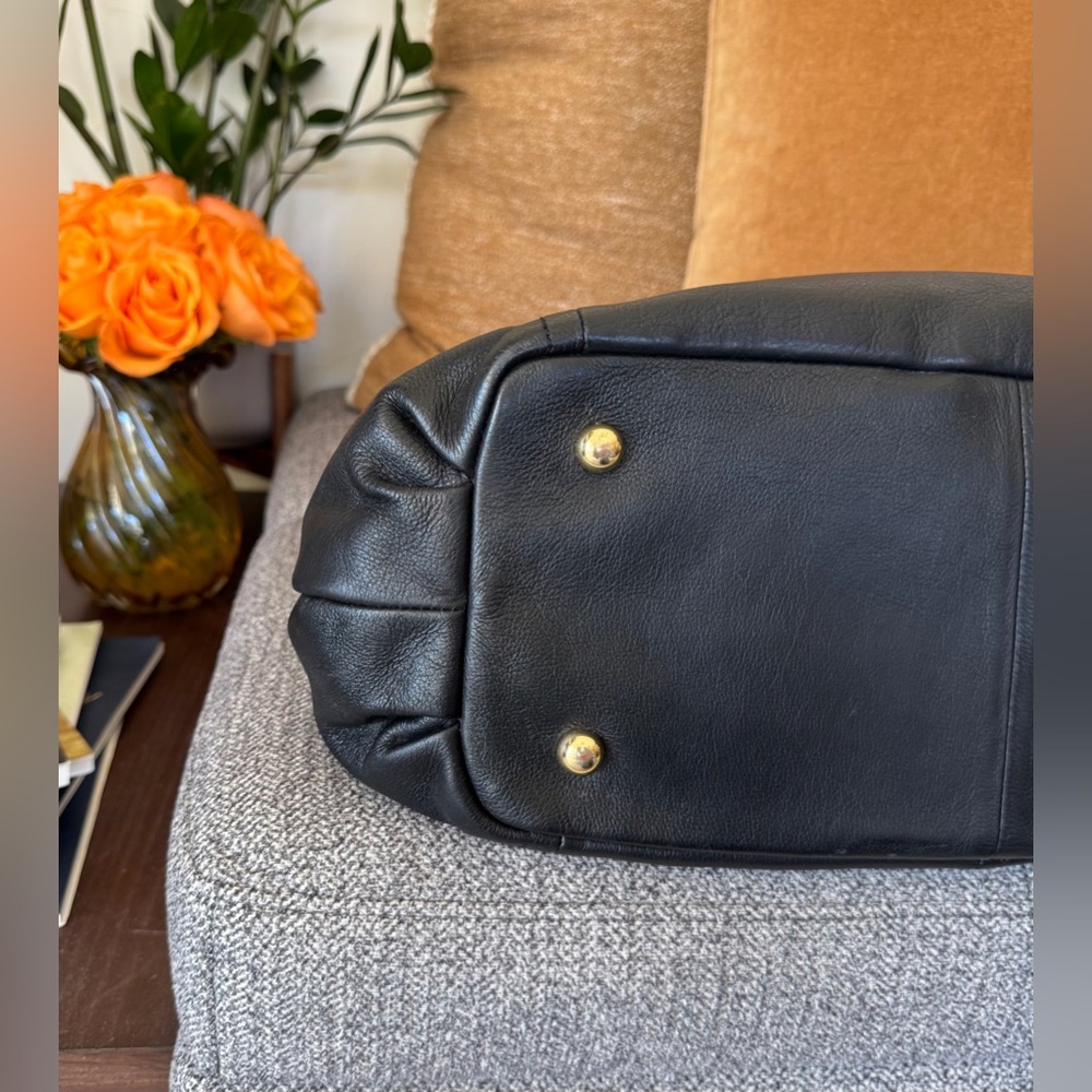 G.I.L.I. Large Black Leather Roma Hobo Shoulder Bag❤️ - Picture 6 of 13